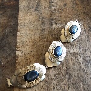 Vintage Blue Lapis Concho Bracelet
